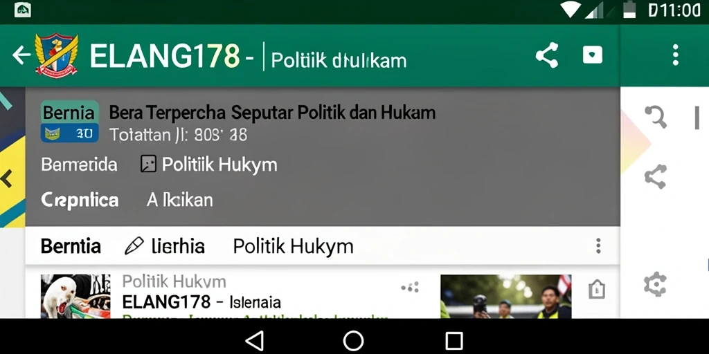 Antarmuka user-friendly ELANG178 untuk berita politik dan hukum.