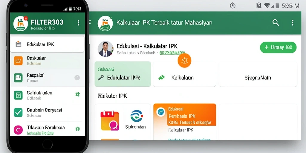 Tampilan antarmuka Kalkulator IPK yang mudah digunakan.