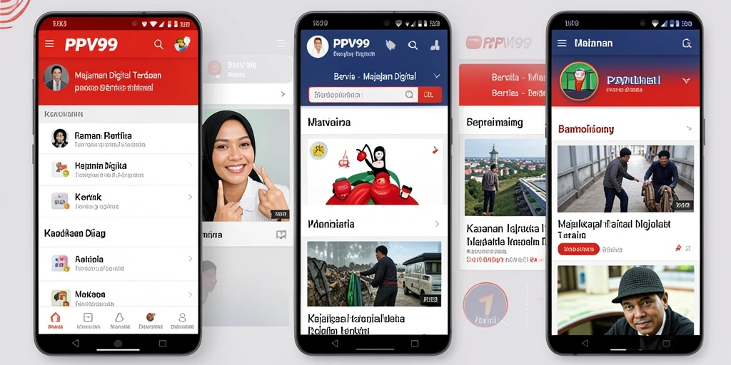 Tampilan antarmuka aplikasi Majalah Digital PPV99 yang menarik dan informatif.