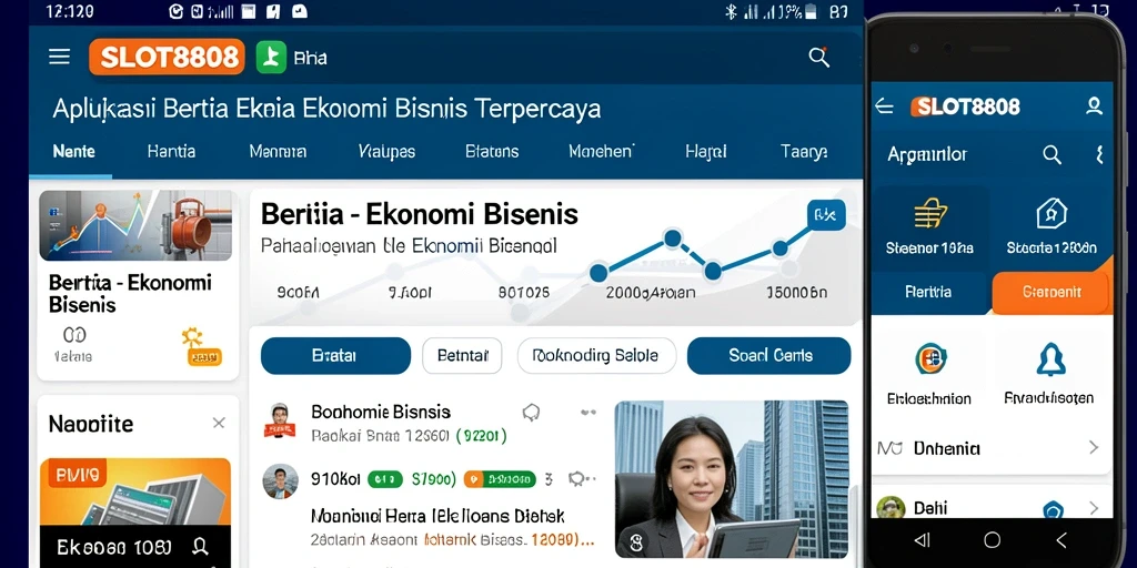 Antarmuka pengguna aplikasi SLOT8808 yang modern dan informatif.